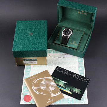 Rolex Oyster Perpetual Datejust 16030 with black dial - SS – Cal 3035 – 1987 – Full Set