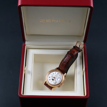 Zenith El Primero chronograph Chronometre18K rose gold chronograph with caliber 410 – Full Set
