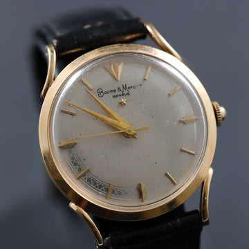 Baume & Mercier with beautiful dial and lugs in 14K with ETA 1080