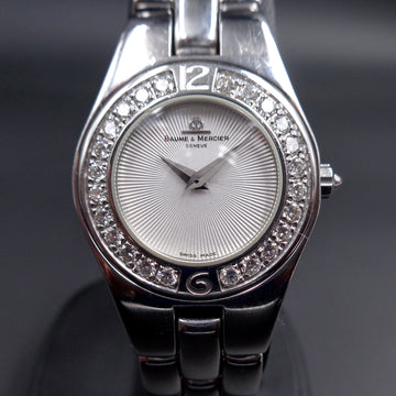 Baume & Mercier Linea Diamond bezel with ref 65399 in stainless steel