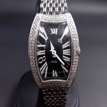Bedat & Co 3 with ref 384 in SS and diamond bezel - Full set