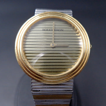 Boucheron Polo with reference 76963 in SS and gold with quartz movt