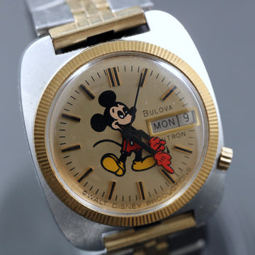 Bulova Accutron N5 Mickey Mouse Walt Disney Productions in gold and SS - Caliber 2182G