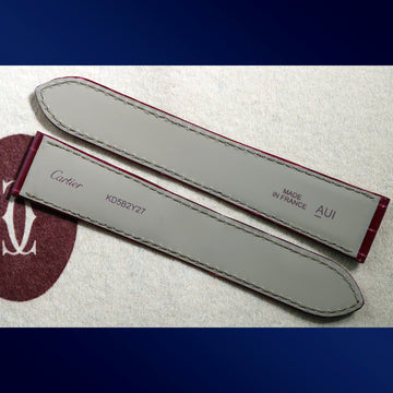 Cartier brand-new burgundy alligator “Made in France” AUI -KD5B27 strap