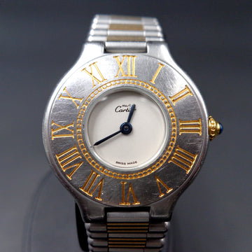 Cartier lovely Must de 21 in stainless steel and gold with quartz movt