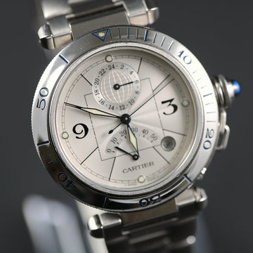 Cartier Pasha GMT Power Reserve with ref 2388 - Full Set - Serviced