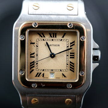 Cartier Santos Galbee two tone 18K and Stainless with quartz movement