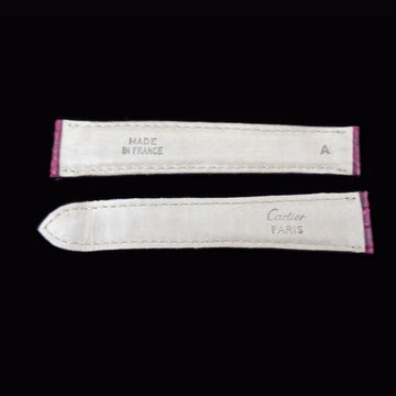Cartier alligator burgundy “Cartier Paris” strap Made in France