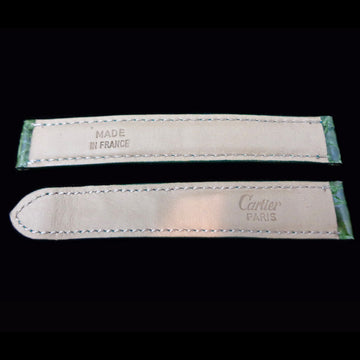 Cartier green crocodile “Cartier Paris” strap, made in France