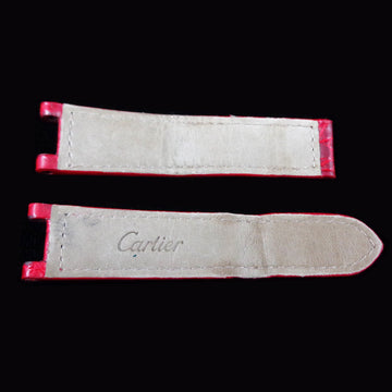 Cartier red crocodile strap