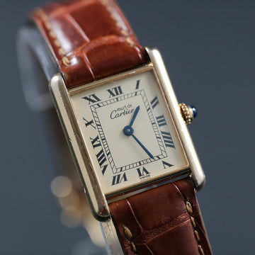 Cartier Tank Must de ref 1615 in silver and gold plated with quartz movement