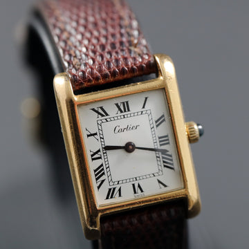 Cartier tank in 18K gold electroplated and manual wind movement