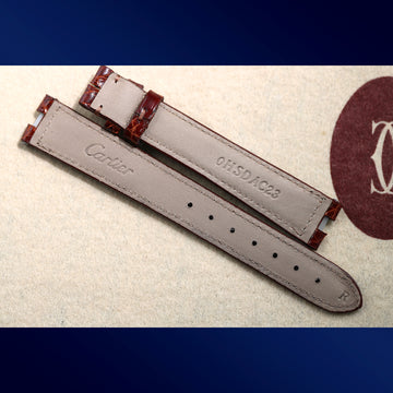 Cartier brand-new brown alligator “Cartier Paris” strap with letter R