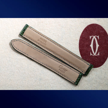 Cartier brand-new green alligator “Cartier Paris” strap Made in France