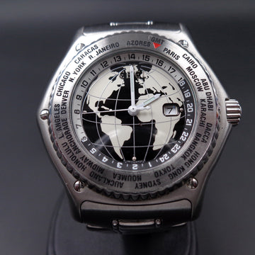 Ebel Voyager with world time function in stainless steel with caliber 124