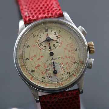 Gallet Multichron 1940’s Regulator Chronograph in SS - Cal Venus 140