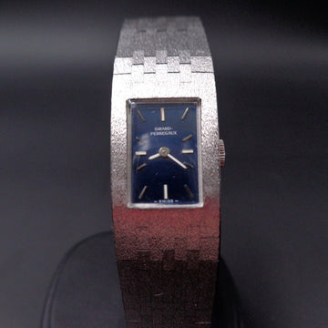 Girard Perregaux cocktail watch with blue dial and manual winding movement
