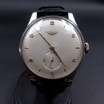 Longines jumbo in stainless steel with Calatrava style from 1950 - Serviced
