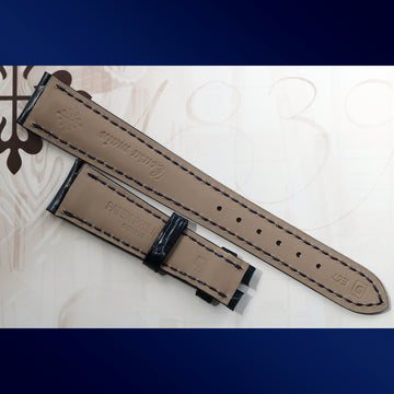 Patek Philippe brand-new blue alligator “Geneve” – Cousu Main – E57 strap D