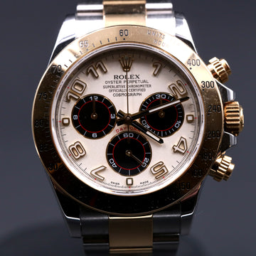 Rolex Daytona 116523 in stainless steel and gold - Panda dial - Cal 4130 - Full Set