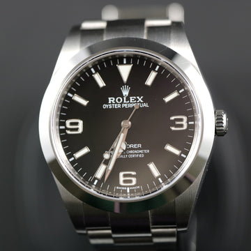 Rolex Oyster Perpetual Explorer with ref 214270 in SS from 2019 - Card