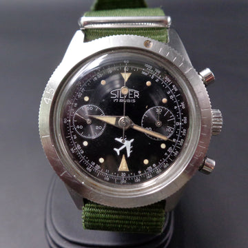 Silver Chronographe in stainless steel with Landeron 248