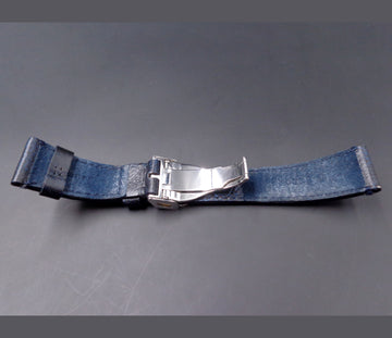Tudor blue strap with stainless steel buckle for model Heritage Black Bay Bleu
