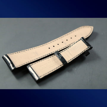 Zenith strap with ref 23-503 strap in black Alligator– Hand Made