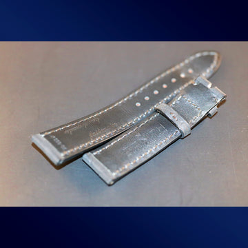 Zenith strap with ref 20-683 in dark gray alligator – Hand Made - NEW