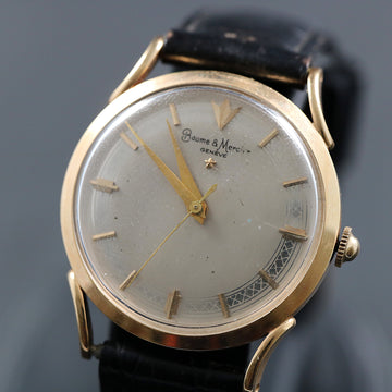 Baume & Mercier with beautiful dial and lugs in 14K with ETA 1080