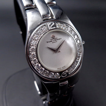 Baume & Mercier Linea Diamond bezel with ref 65399 in stainless steel