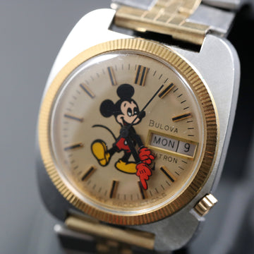Bulova Accutron N5 Mickey Mouse Walt Disney Productions in gold and SS - Caliber 2182G