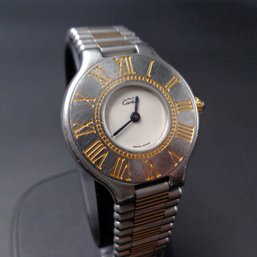 Cartier lovely Must de 21 in stainless steel and gold with quartz movt
