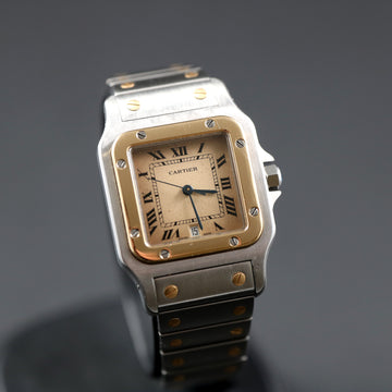 Cartier Santos Galbee two tone 18K and Stainless with quartz movement