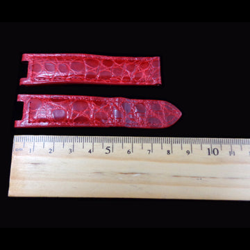 Cartier red crocodile strap