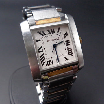 Cartier Tank Francaise automatic - Ref 2302 in SS and 18K yellow gold – FULL SET