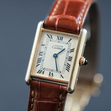 Cartier Tank Must de ref 1615 in silver and gold plated with quartz movement