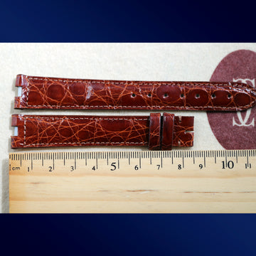 Cartier brand-new brown alligator “Cartier Paris” strap with letter R