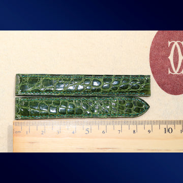 Cartier brand-new green alligator “Cartier Paris” strap Made in France