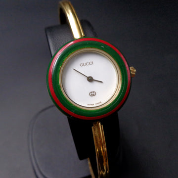 Gucci 1100 L with 10 bezels - Gold plated bangle and quartz movement