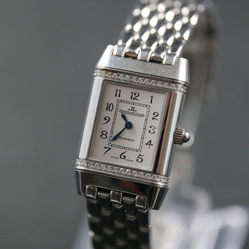 Jaeger Lecoultre reverso with ref 265.8.08 in stainless steel with diamonds