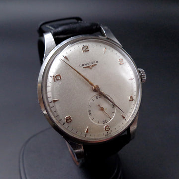 Longines jumbo in stainless steel with Calatrava style from 1950 - Serviced