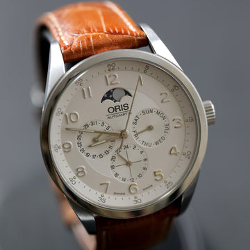 Oris complication 581-7516 with full calendar and automatic movt in SS - Full Set
