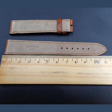 Parmigiani Fleurier brand new brown alligator strap “Cousu Main”