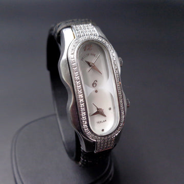 Philip Stein Teslar Double MOP Dial & Diamond bezel with quartz movt