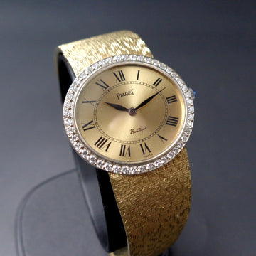 Piaget with ref 935 B 68 in yellow gold with diamond bezel from the 1970’s with 9P movt