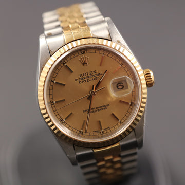Rolex Oyster Perpetual Datejust SS and gold in mint condition - Ref 16233 - Full set