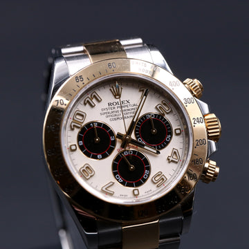 Rolex Daytona 116523 in stainless steel and gold - Panda dial - Cal 4130 - Full Set