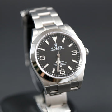 Rolex Oyster Perpetual Explorer with ref 214270 in SS from 2019 - Card