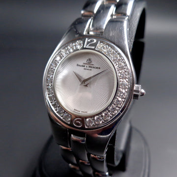 Baume & Mercier Linea Diamond bezel with ref 65399 in stainless steel